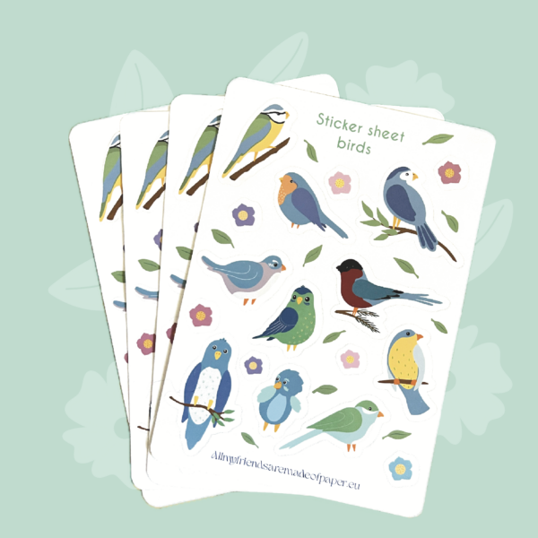 Birds sticker sheet