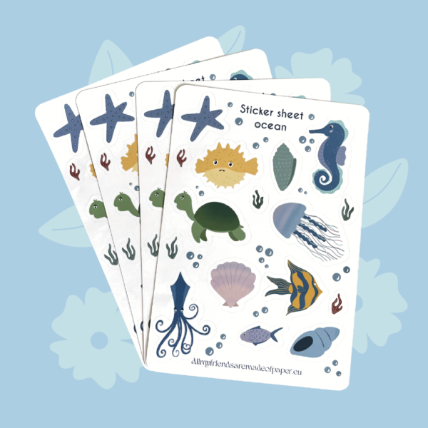 Ocean sticker sheet