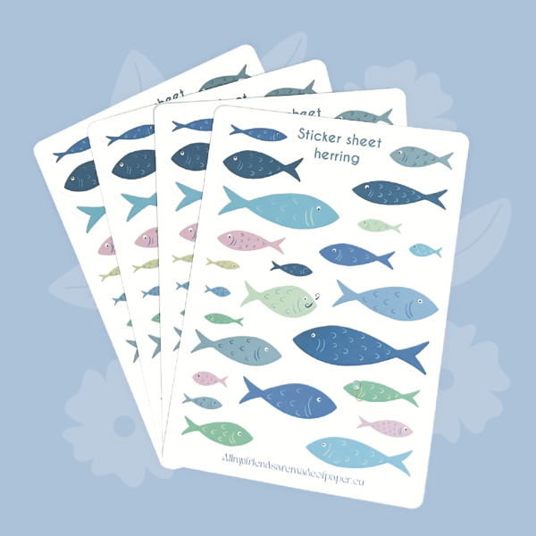 Herring sticker sheet